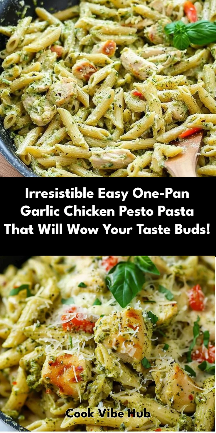 One-Pan Garlic Chicken Pesto Pasta