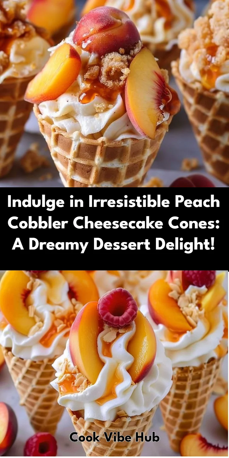 Peach Cobbler Cheesecake Cones Recipe