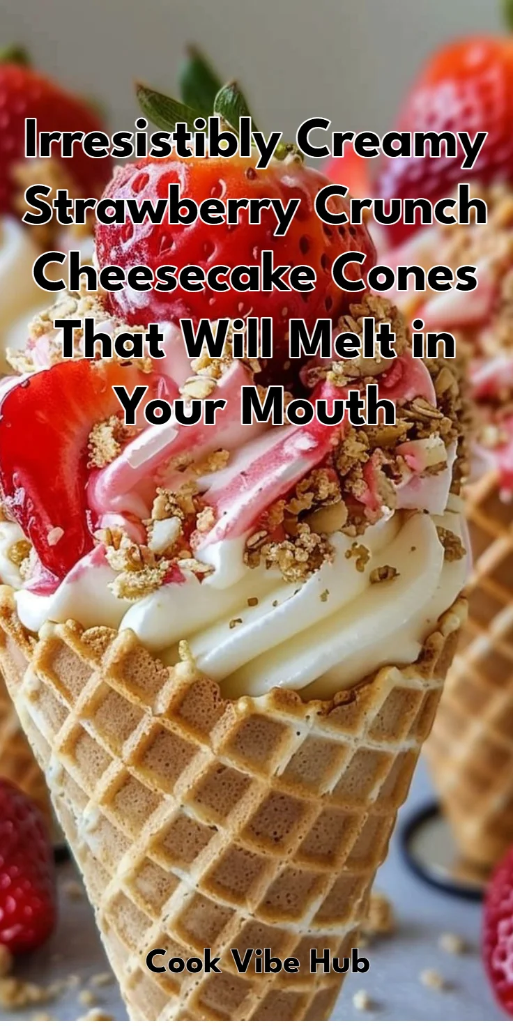 Strawberry Crunch Cheesecake Cones