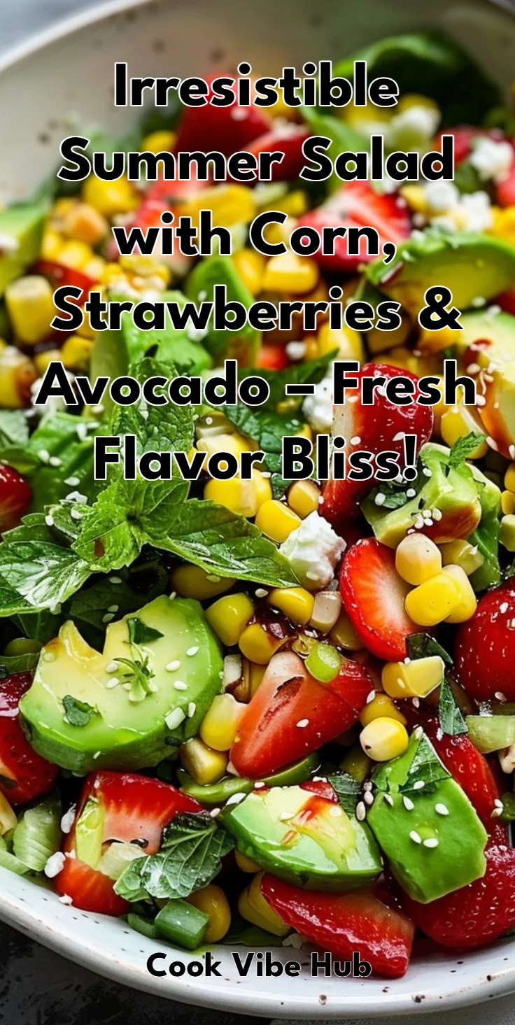 Summer Salad with Corn, Strawberries & Avocado