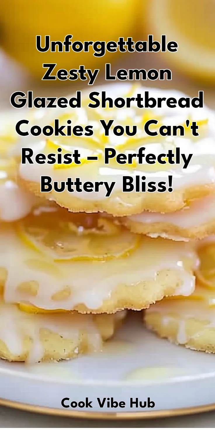 Zesty Lemon Glazed Shortbread Cookies