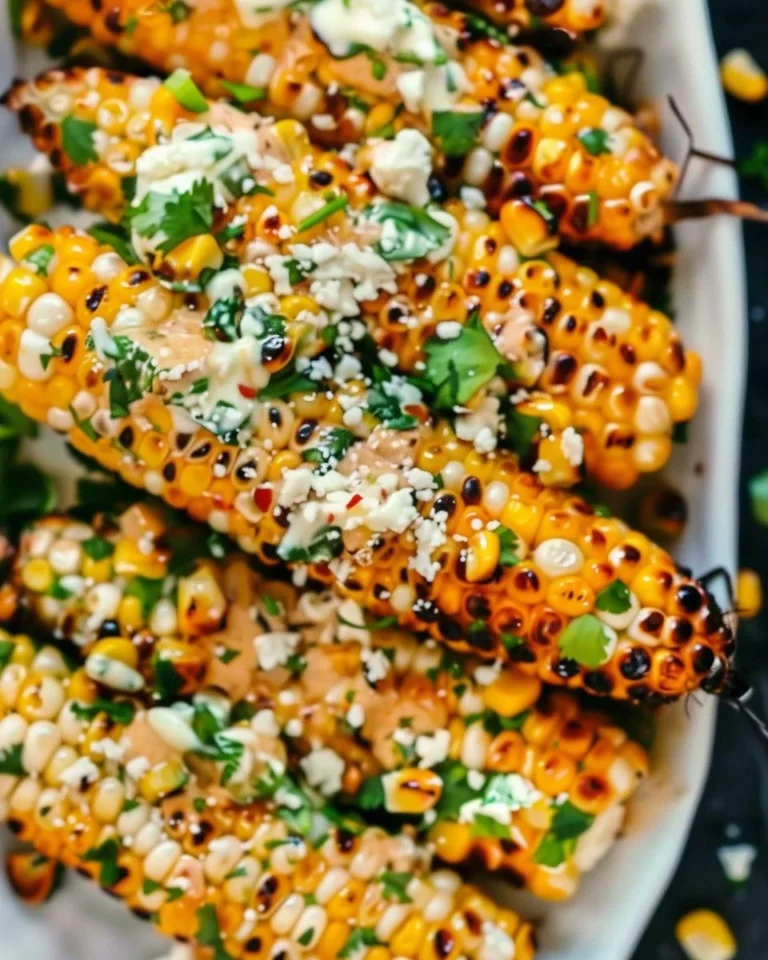 Bowl of Mexican street corn esquites topped with cheese and spices