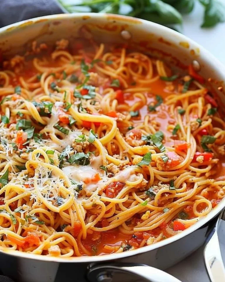 Delicious one-pot pasta recipe ready to serve