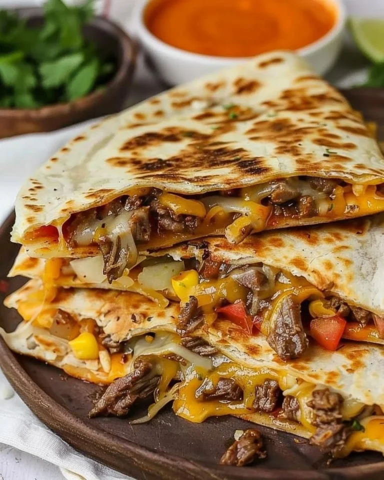 Delicious homemade steak quesadilla inspired by Taco Bell recipe