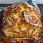 Delicious Apple Fritter Bread with cinnamon and apple slices