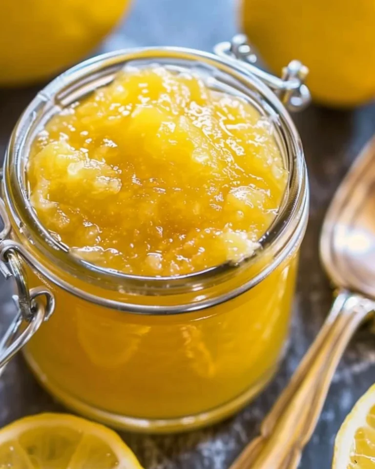 Homemade Italian lemon jam on a slice of bread with fresh lemons