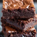 Deliciously decadent Nutella brownies topped with melted chocolate
