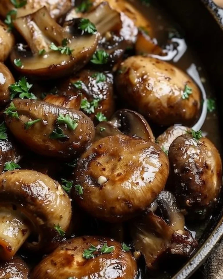 Delicious ranch mushrooms ready for cooking and serving.